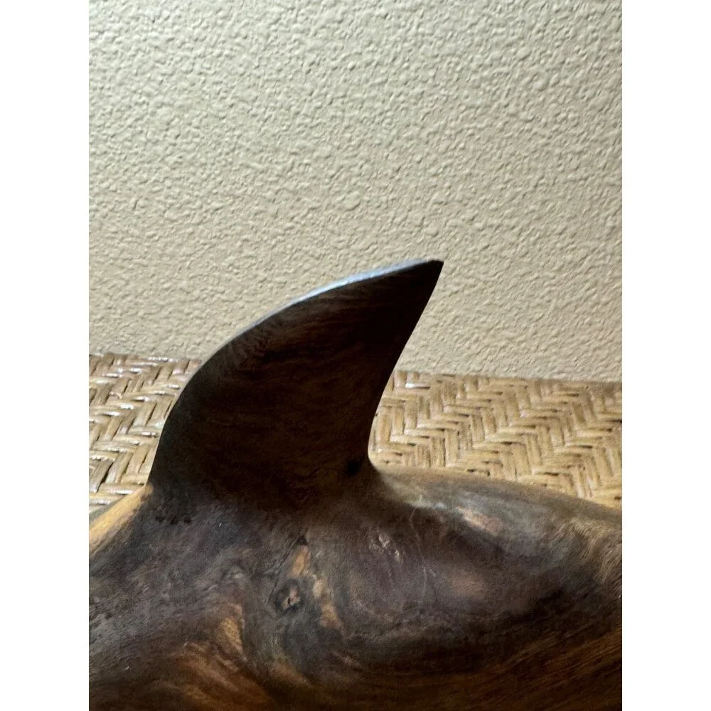 Vintage Carved Ironwood Dolphin Figurine Sculpture Art Decor - Picture 5 of 9